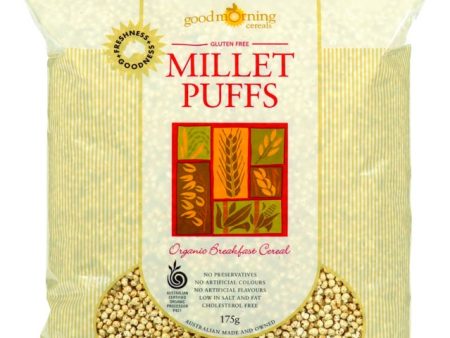 Good Morning Cereals, Millet Puffs, Organic, Gluten Free, 175 g on Sale