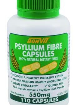 Bonvit Psyllium Fibre Capsules 550mg 110 Capsules Cheap