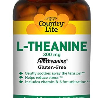 Country Life, Gluten Free, L-Theanine, 200 mg, 60 VCaps Online Hot Sale