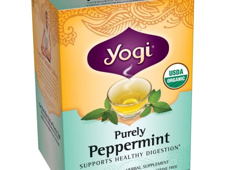 Yogi Tea, Purely Peppermint, Caffeine Free, 16 Tea Bags, 24gs Online