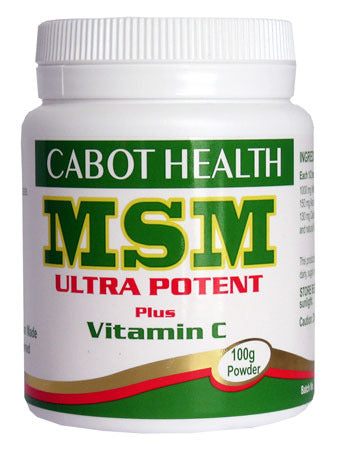 Cabot Health, MSM Powder + Vitamin C, 100 g - Supplement on Sale