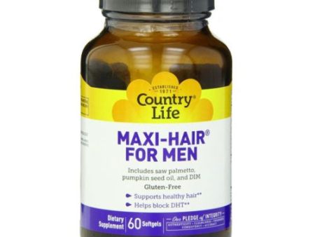 Country Life Gluten Free Maxi Hair for Men 60 Softgels Online now