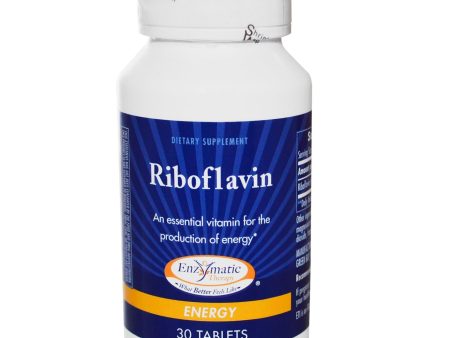 Enzymatic Therapy Riboflavin Energy 30 Tablets - Dietary Supplement Sale