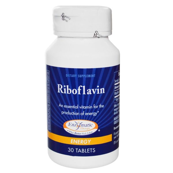 Enzymatic Therapy Riboflavin Energy 30 Tablets - Dietary Supplement Sale