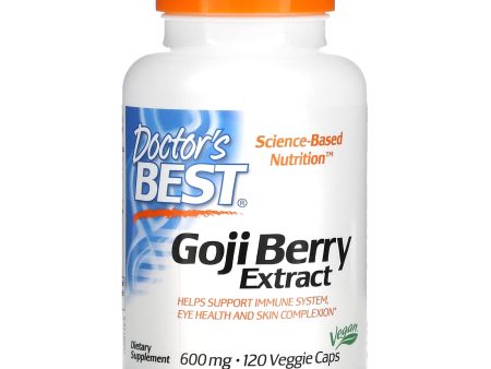 Doctor s Best, Goji Berry Extract, Organic, 600mg, 120 VCaps Online Sale