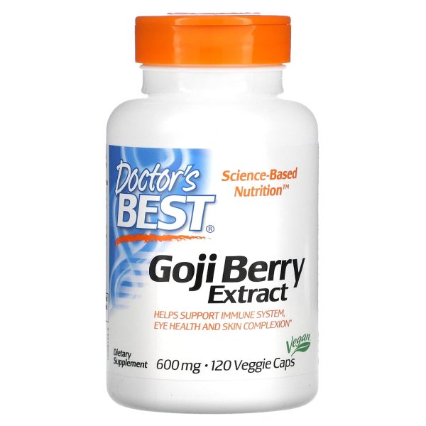 Doctor s Best, Goji Berry Extract, Organic, 600mg, 120 VCaps Online Sale