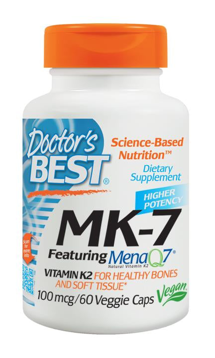 Doctor s Best MK-7 Featuring Mena Q7 Natural Vitamin K2 100 mcg 60 Vcaps Online Hot Sale