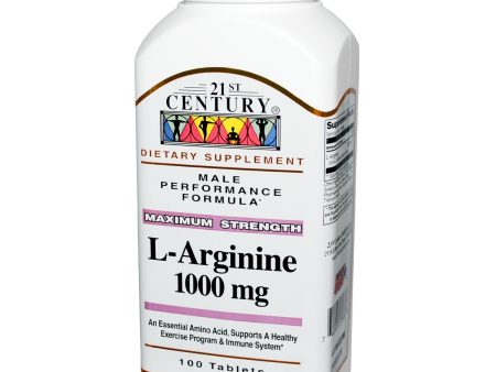 21st Century Healthcare L-Arginine Maximum Strength 1000mg 100 Tablets For Discount