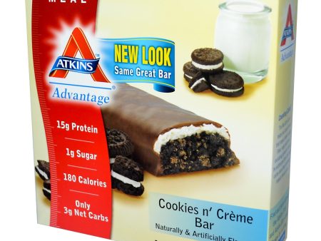 Atkins, Advantage, Cookies n  Creme Bar, 15 Bars, 48g Each Online Sale