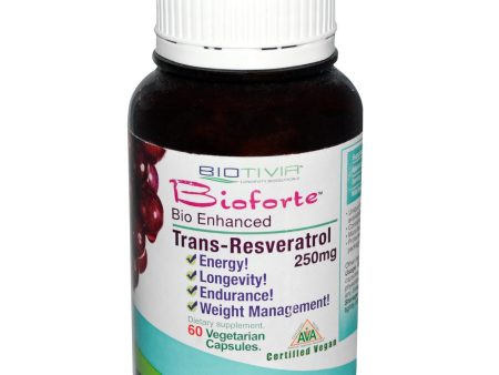 Biotivia Trans-Resveratrol 250 mg 60 Veggie Capsules Online