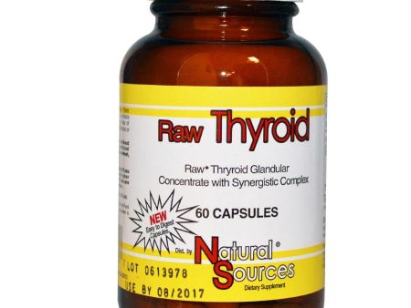 Natural Sources Raw Thyroid Glandular 60 Capsules - Dietary Supplement on Sale