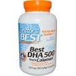 Doctor s Best, DHA 500, Calamari, 500mg, 180 Softgels For Sale