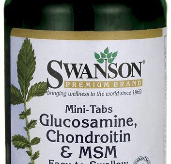 Swanson Premium Mini-Tabs Glucosamine, Chondroitin & MSM 750 600 300mg 360 Mini-Tabs Sale