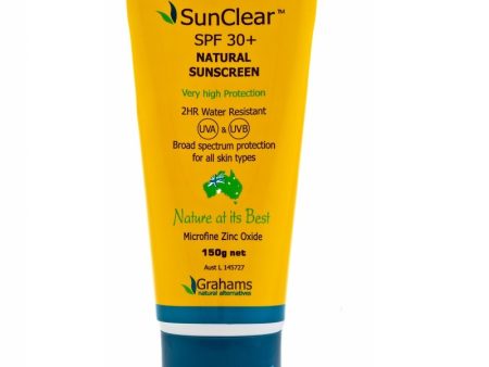 Graham s, Natural Sun-Clear, Sunscreen, SPF 30 +, 150 g For Cheap