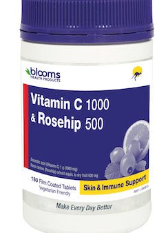 Henry Blooms, Health Products Vitamin C 1000 with Rosehip, 500mg 180 Tabletss Supply