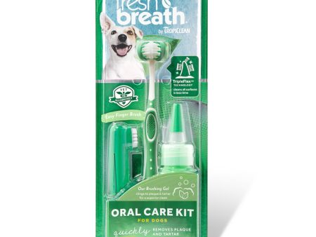 Tropiclean Fresh Breath Oral Dental Care Kit for Dogs Online Sale