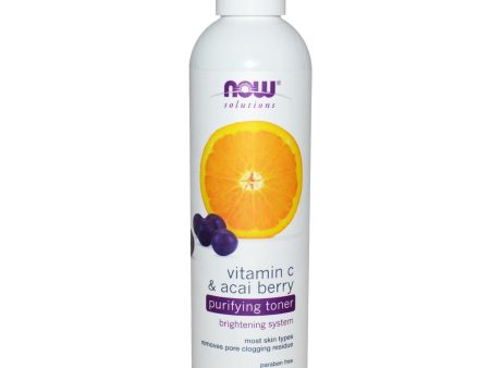 Now Foods, Solutions, Purifying Toner, Vitamin C & Acai Berry, 8 fl oz, 237 ml Discount