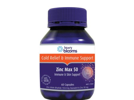 Blooms Health Products, Zinc Max 50, 60 Capsules For Cheap