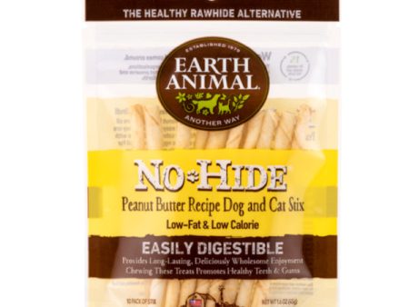 Earth Animal Peanut Butter No-Hide Dog Stix 10pk 45g on Sale