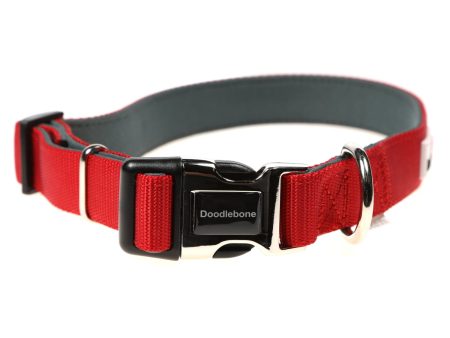 Doodlebone Originals Padded Dog Collar Ruby 3 Sizes For Discount