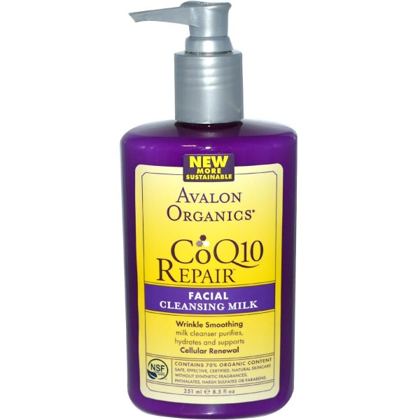 Avalon Organics, CoQ10 Repair, Facial Cleasing Milk, 8.5 fl oz, 251ml Online Sale