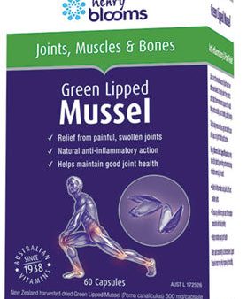 Henry Blooms, Health Products Green Lipped Mussel, 60 Capsules - Supplement Online now