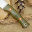 Huntsman: Green Canvas Micarta, Orange Liners & Orange G10 Bolts Online