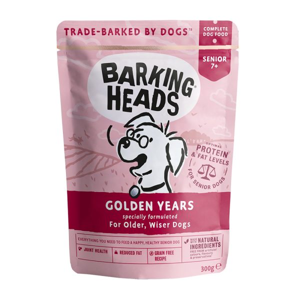 Barking Heads Dog Food Wet Pouches Golden Years 300g For Sale