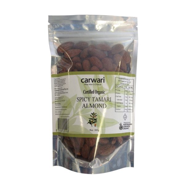 Carwari, Organic, Spicy Tamari Almonds, 200 g - Health Supplement Sale