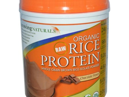 Growing Naturals Organic Raw Rice Protein Chocolate Power 476 g Online now