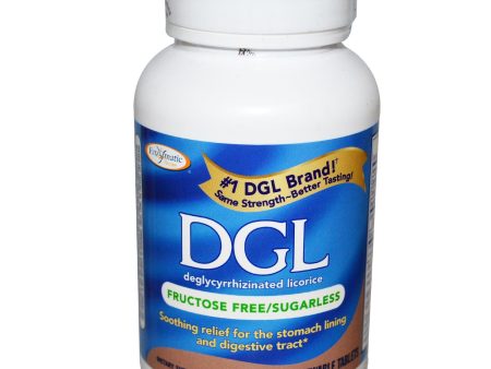 Enzymatic Therapy DGL Deglycyrrhizinated Licorice Fructose Free Sugarless 100 Chewable Tablets For Cheap