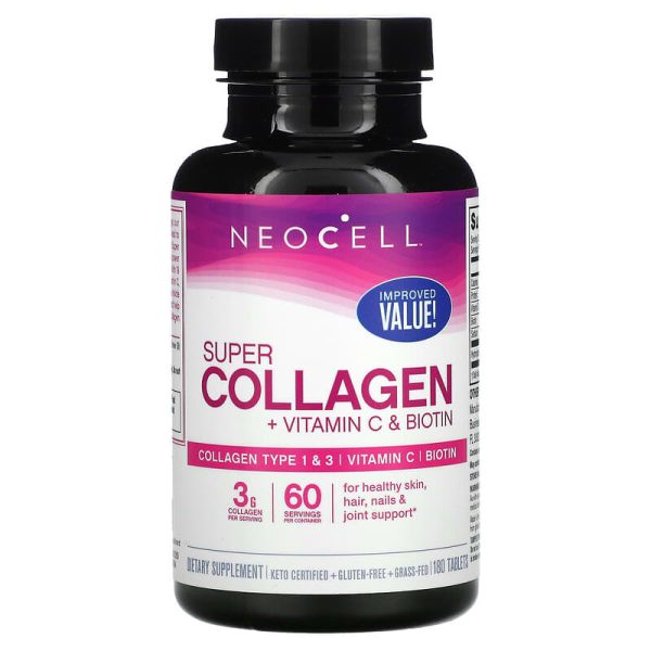 NeoCell, Super Collagen, + Vitamin C & Biotin, 180 Tablets Online