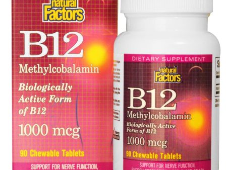 Natural Factors B12 Methylcobalamin1000 mcg 90 Chewable Tablets Online Hot Sale