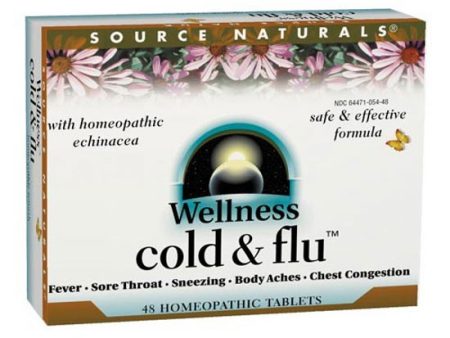 Source Naturals, Wellness, Cold & Flu, 48 Homeopathic Tablets For Cheap