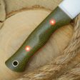 Huntsman: Green Canvas Micarta, Orange Liners & Orange G10 Bolts Online