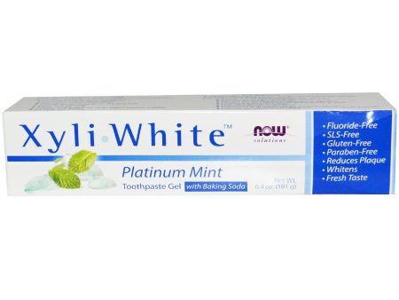 Now Foods, Solutions, XyliWhite, Toothpaste Gel, Platinum Mint, 6.4 oz (181 g) Hot on Sale