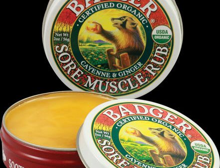 Badger Company, Sore Muscle Rub, Cayenne & Ginger, 2 oz, 56 grams Online Sale