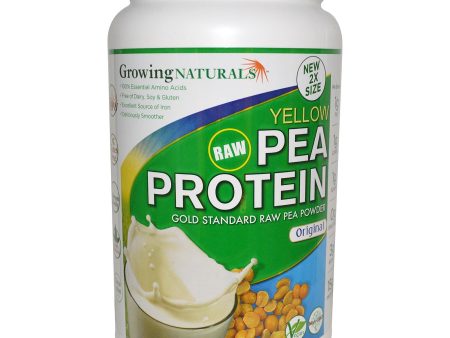 Growing Naturals Yellow Raw Pea Protein Original 912 g Hot on Sale