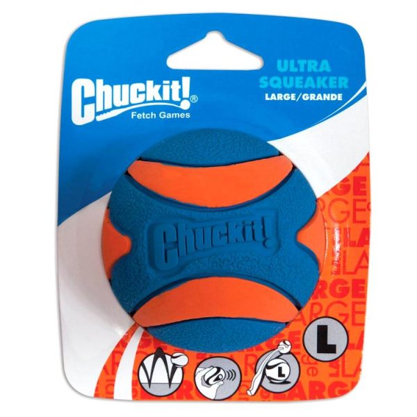 Chuckit Ultra Squeaker Rubber Fetch Balls 5 Sizes For Discount