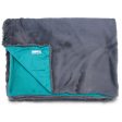 Doodlebone Faux Fur Dog Blanket Slate Teal Supply