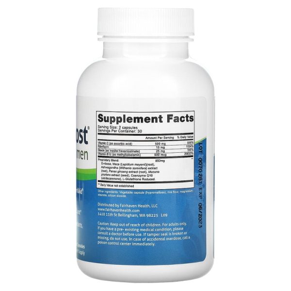 Fairhaven Health CountBoost for Men 60 Capsules - Dietary Supplement Cheap