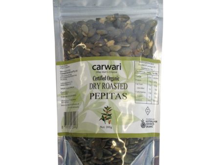 Carwari, Organic Dry Roasted Pepitas, 200 g - Health Supplement Discount