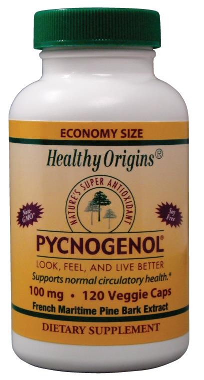 Healthy Origins Pycnogenol 100mg 120 Veggie Caps - Dietary Supplement Discount