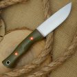 Huntsman: Green Canvas Micarta, Orange Liners & Orange G10 Bolts Online