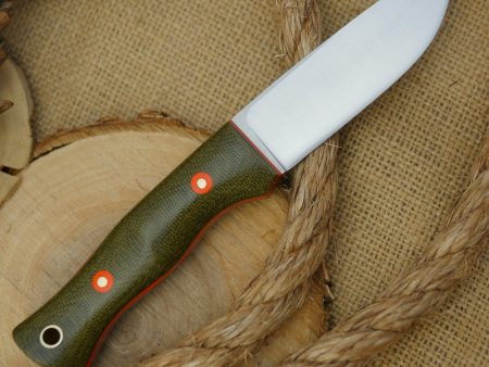 Huntsman: Green Canvas Micarta, Orange Liners & Orange G10 Bolts Online