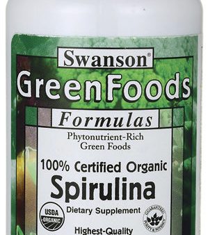 Swanson GreenFoods 100% Certified Spirulina 500mg 180 Tablets For Discount