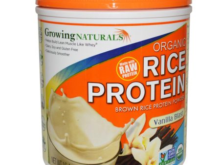 Growing Naturals Organic Raw Rice Protein Vanilla Blast 465 g Fashion