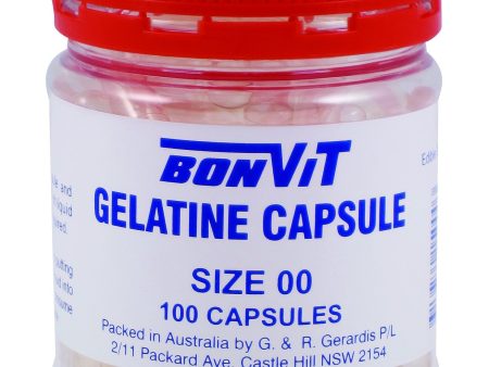 Bonvit, Gelatin Capsules, Size 00, 100 Capsules, Empty Hot on Sale