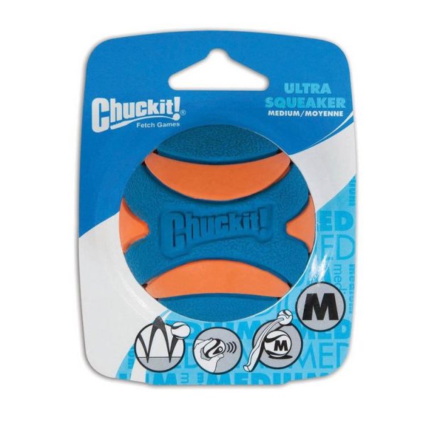 Chuckit Ultra Squeaker Rubber Fetch Balls 5 Sizes For Discount