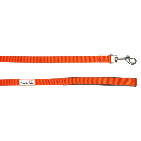 Doodlebone Originals Dog Lead 1.2m Tangerine 3 Sizes on Sale